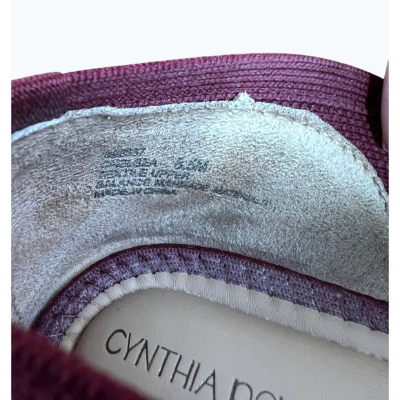 Cynthia Rowley Maroon Pointed Toe Womens Flats Size 8.5 Slip-On Casual Style - Picture 4 of 10